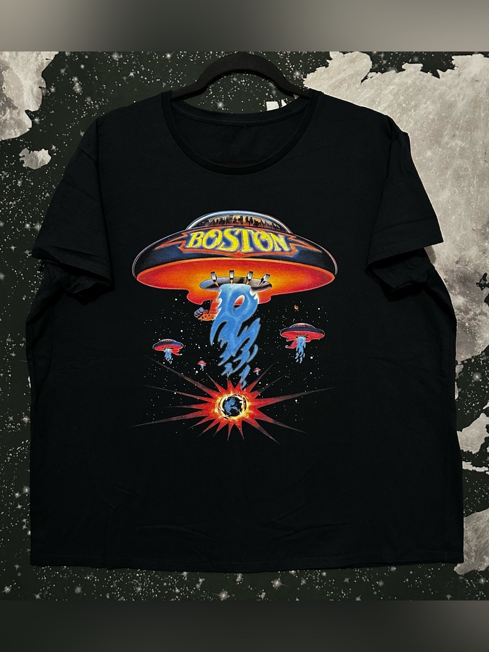 Boston 1987 U.S. Tour Spaceship UFO Graphic Shirt